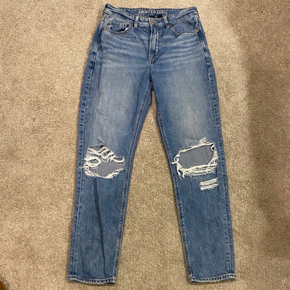 American Eagle Outfitters Blue Denim Jeans strigid long size 6